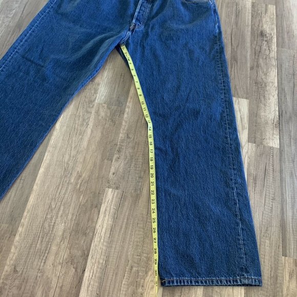 Levis 501 XX ORIGINAL FIT MEN'S JEANS (BIG & TALL) Straight Leg W44 L32 Blue - Picture 9 of 11